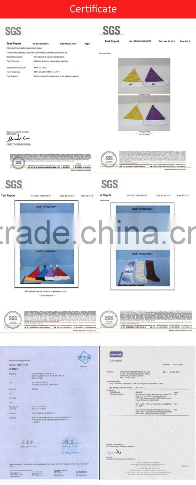 Wholesale christmas hat for promotion