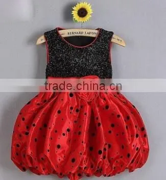 2016 New Summer baby girl polka dot dress princess dress lantern Puffy pettiskirt tutu