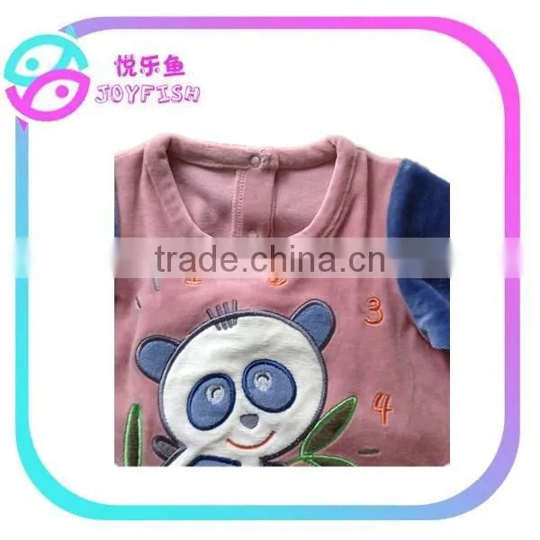Velvet cartoons baby romper