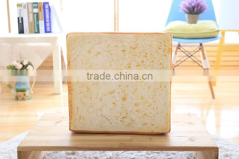 Amazon hot selling soft cat sponge cushion bread fruits printing pillow
