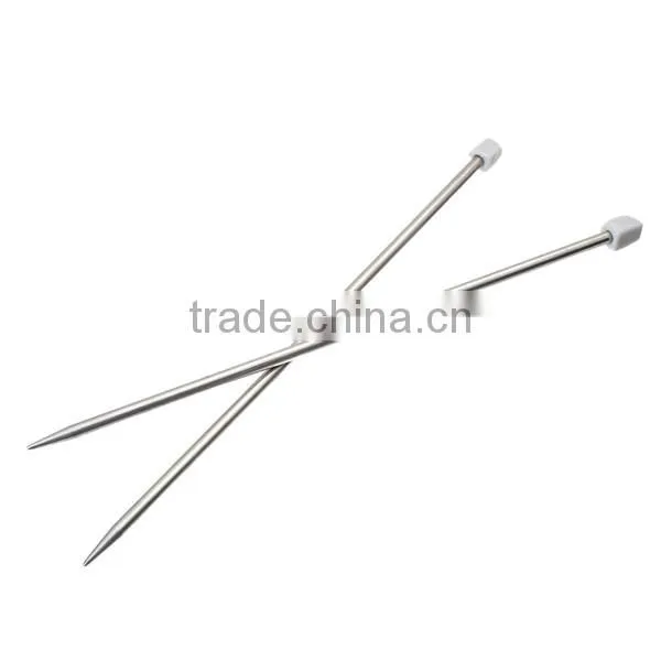 Custom 34.7cm Double Stainless Steel Single Pointed Knitting Needles