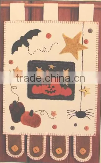 Cat Pattern - PEAK A BOO! Felted Applique Halloween Banner