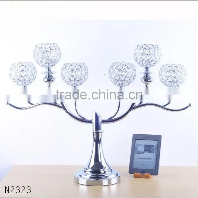 Hot Sale crystal candle holders wedding table decorations
