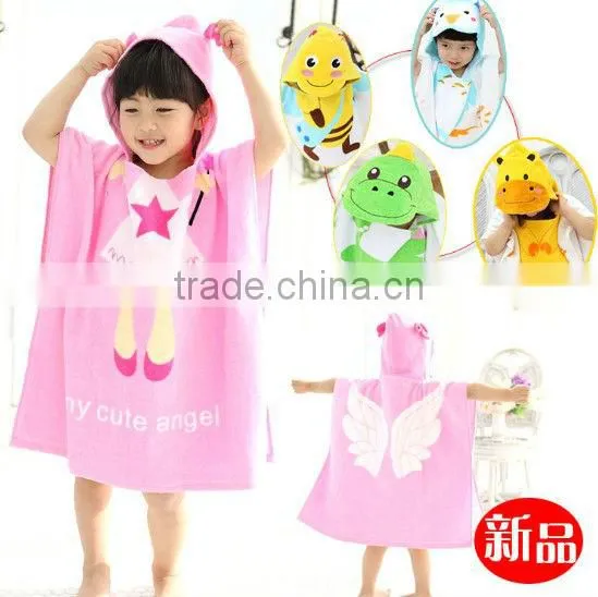 baby's cartoon animal style bathrobe Boys/girls towel cotton clothing Child Long sleeve bath baby cloak towel