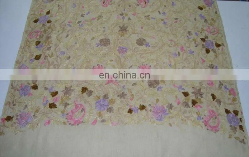 Pashminas wool shwals with Embroidered
