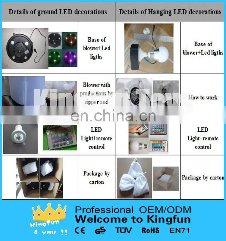 LED Color changed inflatable star for Decoration