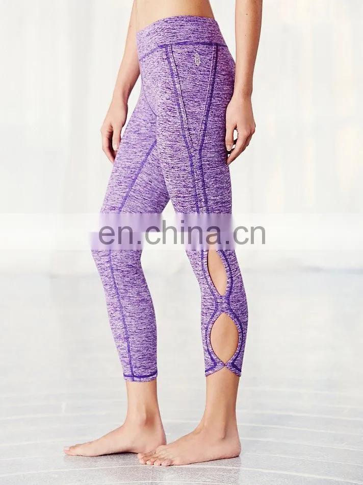 Yihao 2015 Elastic waistband high quality ladies yoga legging designs wholesale custome make new design leggings
