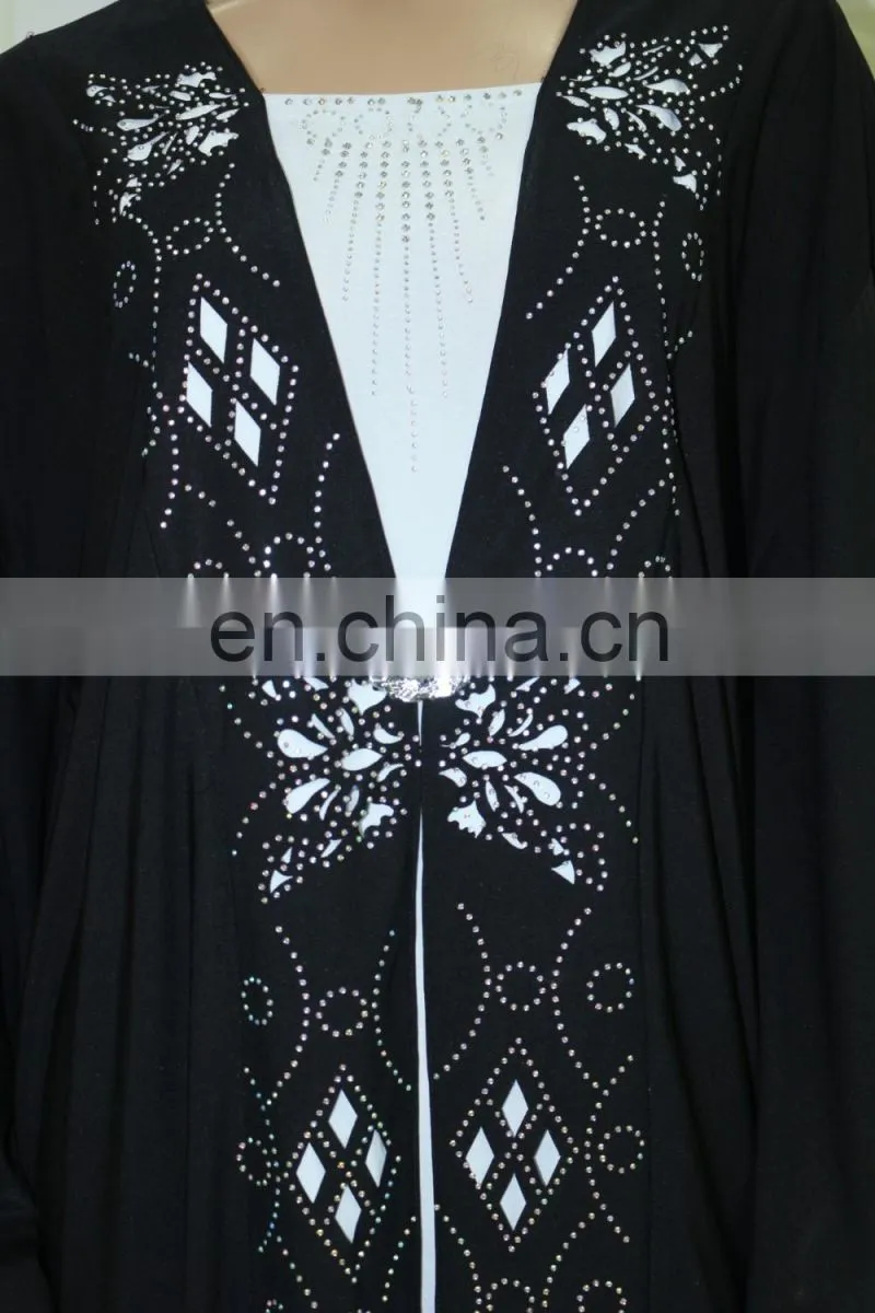 Dubai black cotton butterfly sleeve models abaya