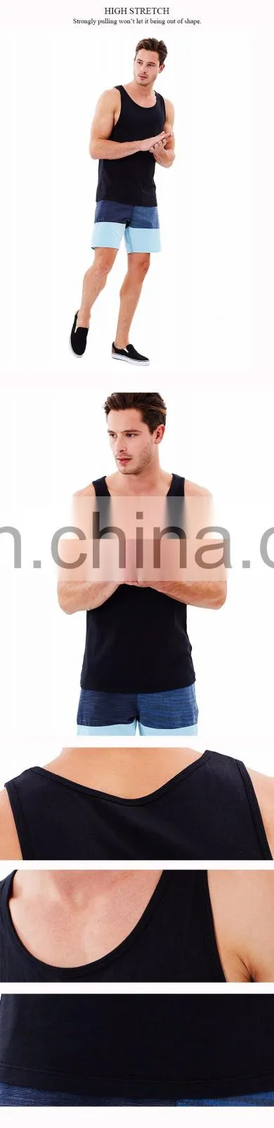 summer burnout drop armhole 95% cotton 5% plain spandex stringer mens blank custom tank top men gym