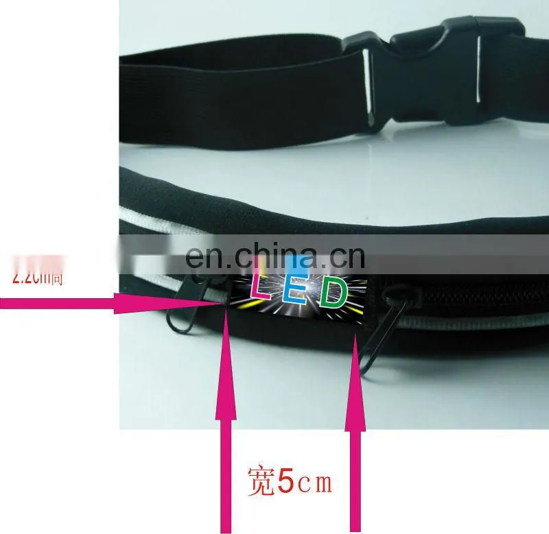 led belt led belt light Sport belt with pounch
