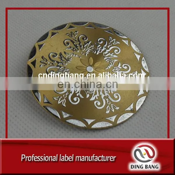 Wholesale Customized Deep Stamped Custom Printed Brand Decorative Metal Label