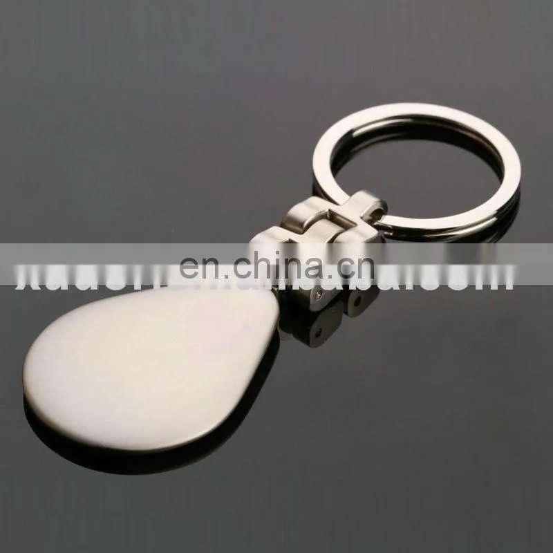 China Keychain manufacturer wholesale enamel round engrave pendant keyfinder/custom metal keyrings