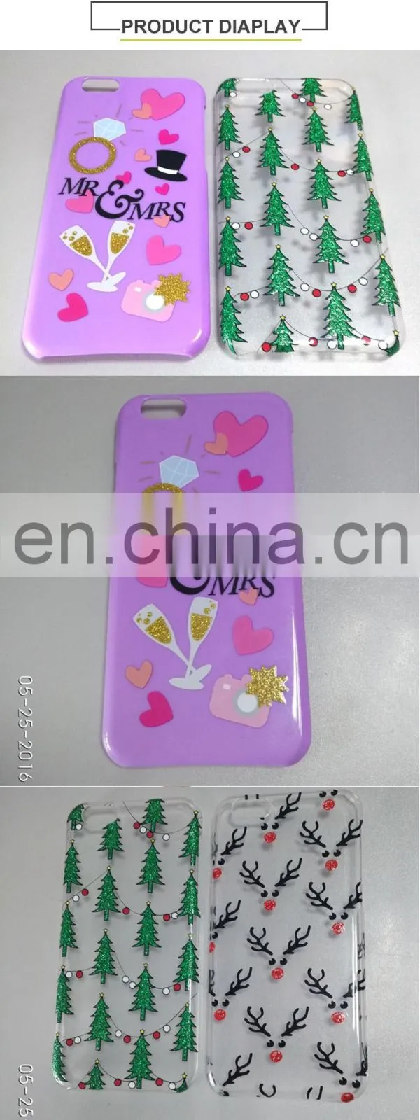 2016 Christmas glitter phone case