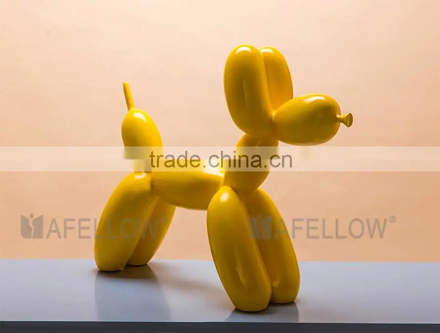 Fiberglass dog mannequin,yellow mannequin Balloon Dog manikin dog KEVIN2-Y