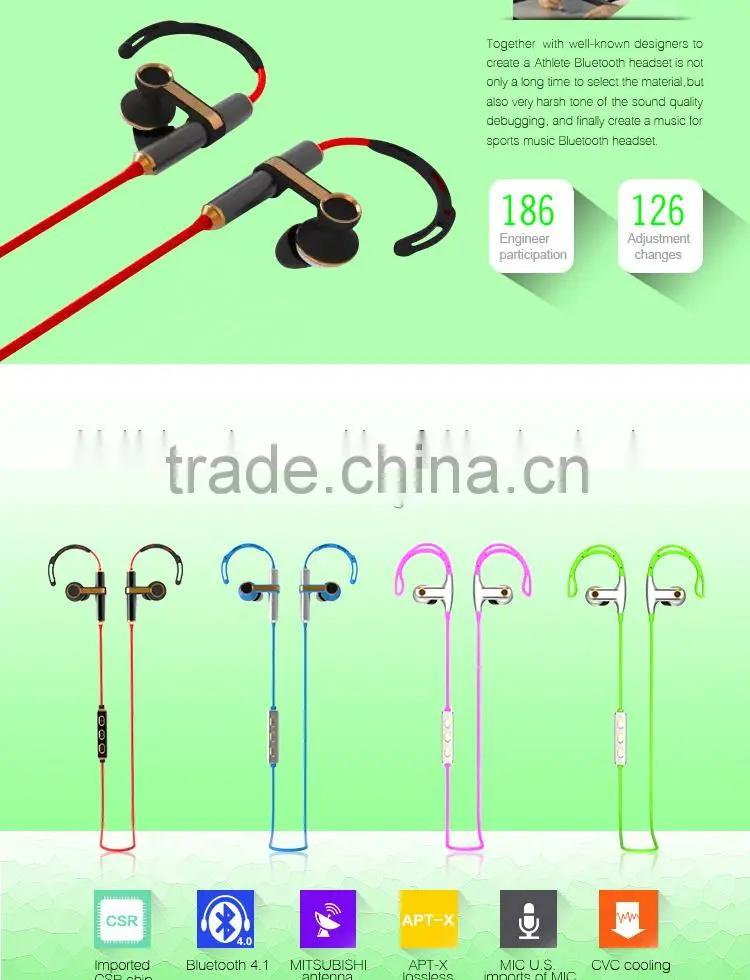 BT998B wireless sport bluetooth earbuds earphone bluetooth headphone headset
