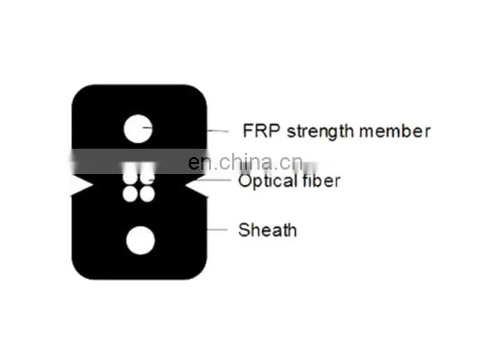GJXH GJXCH 1,2,4,6,8,12 Cores FTTH flat indoor/outdoor fiber optic cable Drop Cable