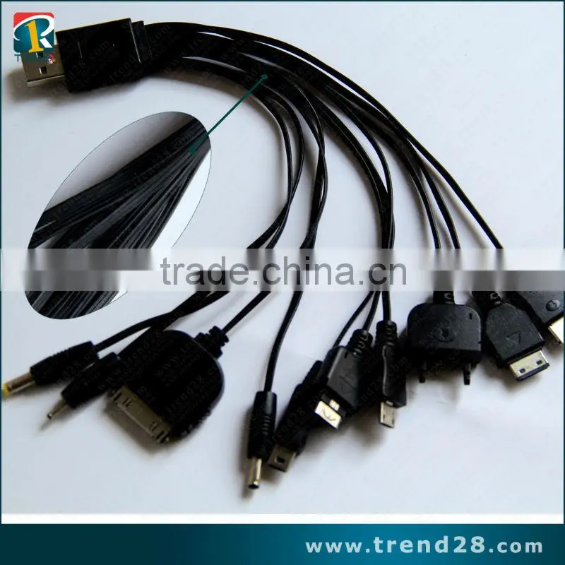 10in1 universal USB data charger cable for mobile phone multifunction 10 connector
