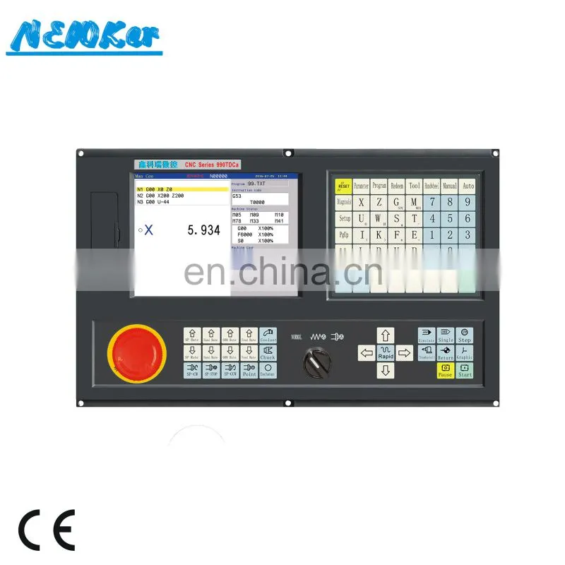 2 axis cnc control system NEW990TDCa controller for teaching turning lathe machine