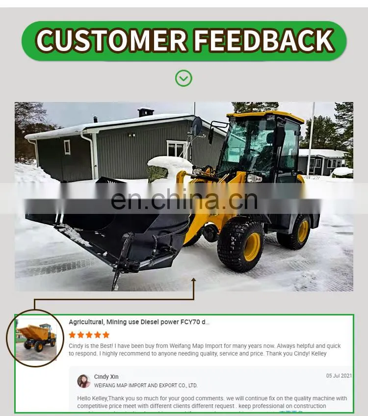 Wheel loader ZL08F, hydraulic power steering mini wheel loader