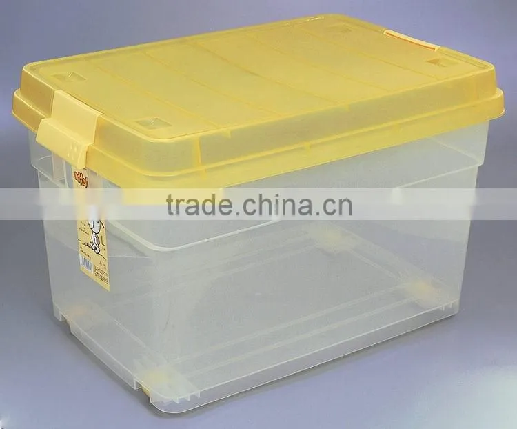 Multifunction Transparent Plastic Storage Box with Wheels and Lid