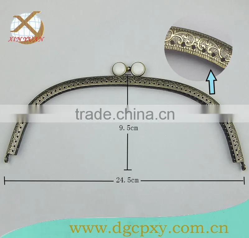 metal frame for big bags with coins gems