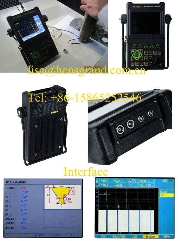 MFD650 Digital Ultrasonic Flaw Detector Metal and Plastic Flaw Detector Price