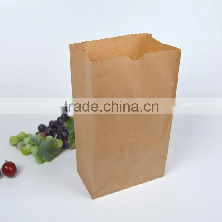 high quality disposable square bottom fast food french fries bread paper bag