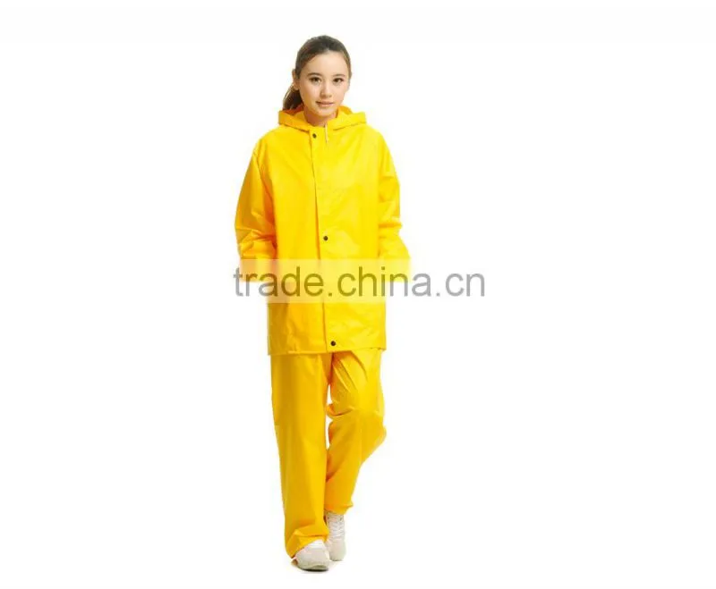 YANLI 100%waterproof,high quality yellow pvc vinyl raincoat