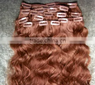 100%high quality clip in hair extensions