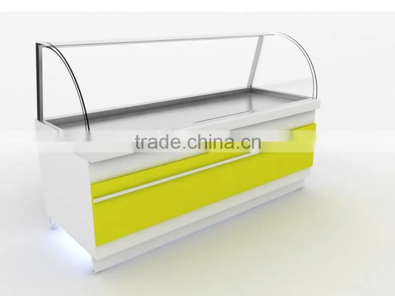 APEX customized deli showcase fruit salad shelf/meat display cabinet