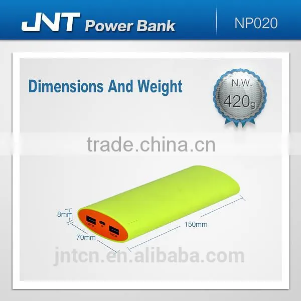 16800mAh high capacity dual output power bank for mobile phones NP020