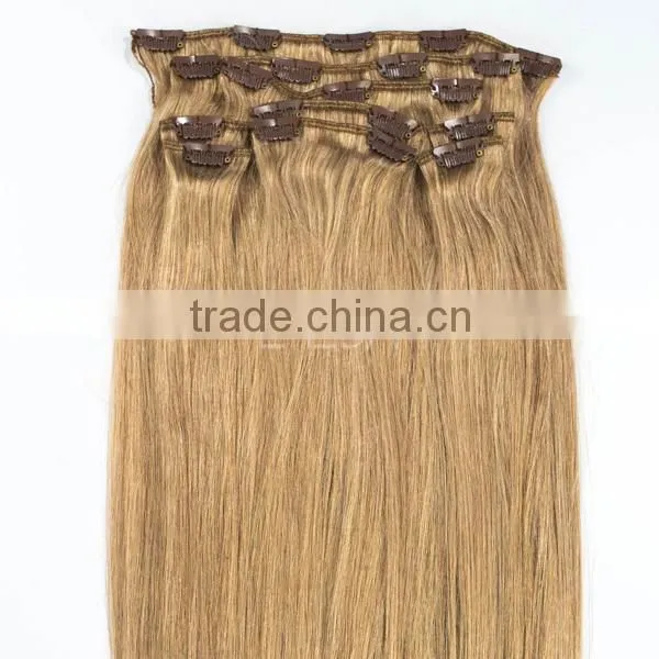 WJ008 220grams remy clip in hair extension 100% human clip in double weft marley braid hair extension