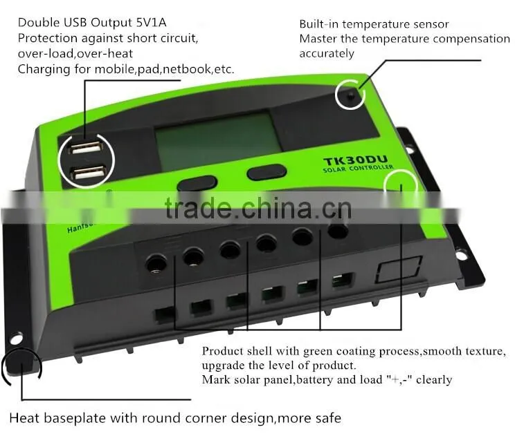 Hanf 30A 12v 24v 48v multi-purpose Solar Charge Controller