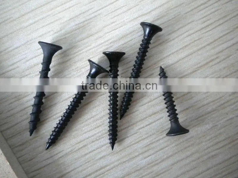 Phillips bugle head drywall screw with coarse thread