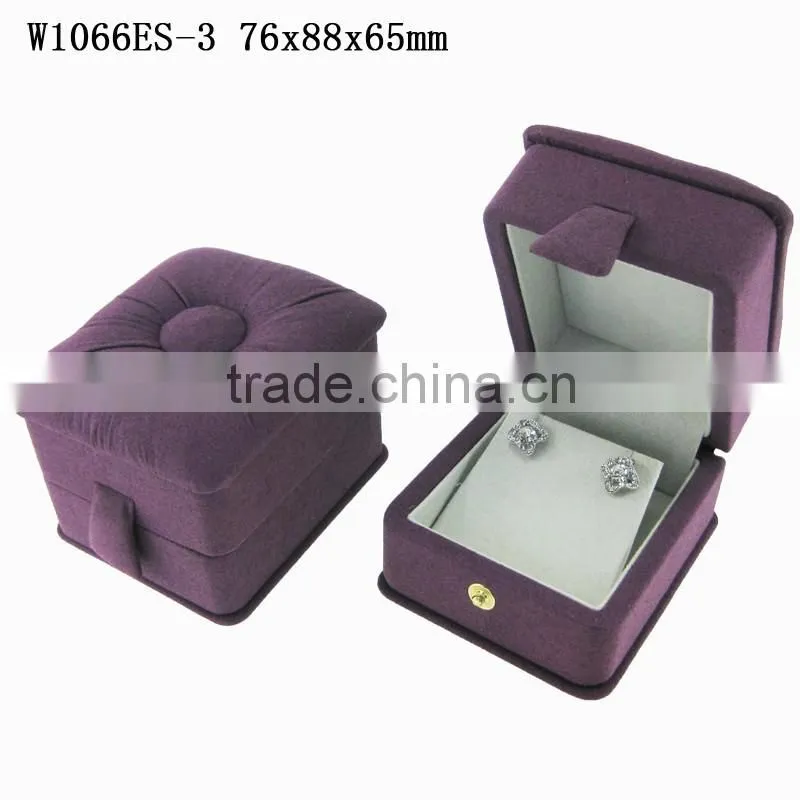 W1066LS Classic Suede Luxury Gift Wood Jewelry Box for Bracelet Chain