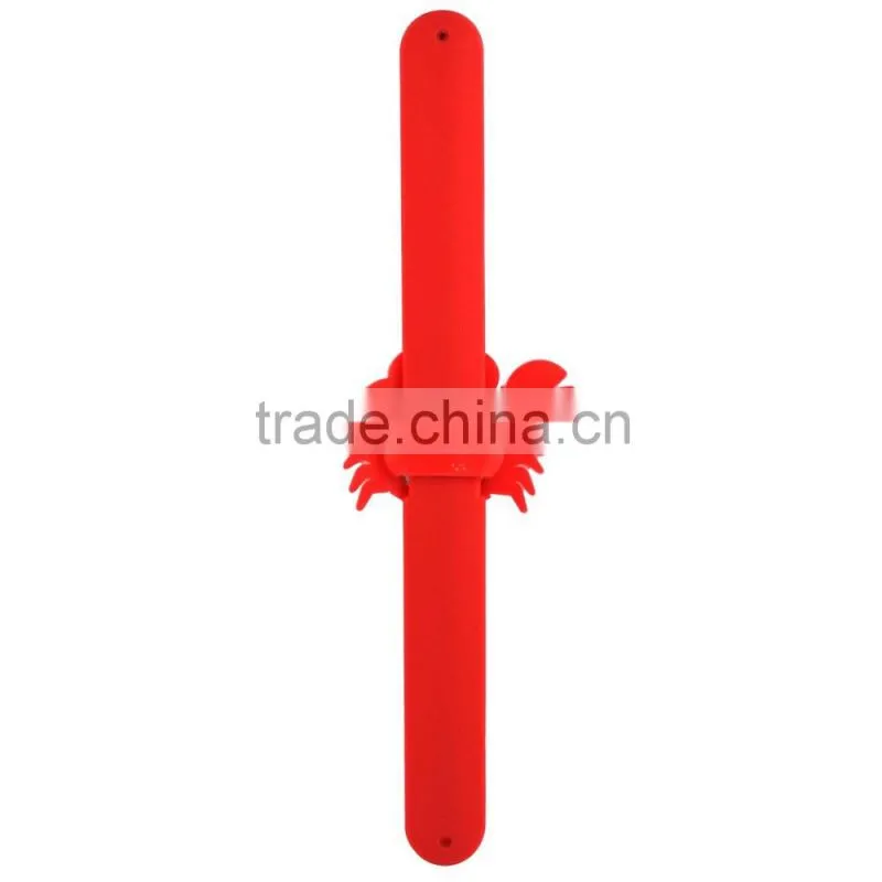 LP1511 Red color silicone slap bracelet LCD watch
