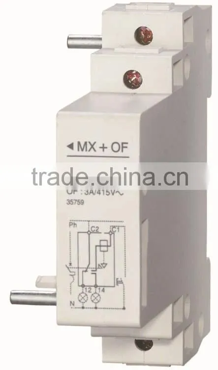 MX+OF shunt release & auxiliary,shunt trip circuit breaker,remote control circuit breaker