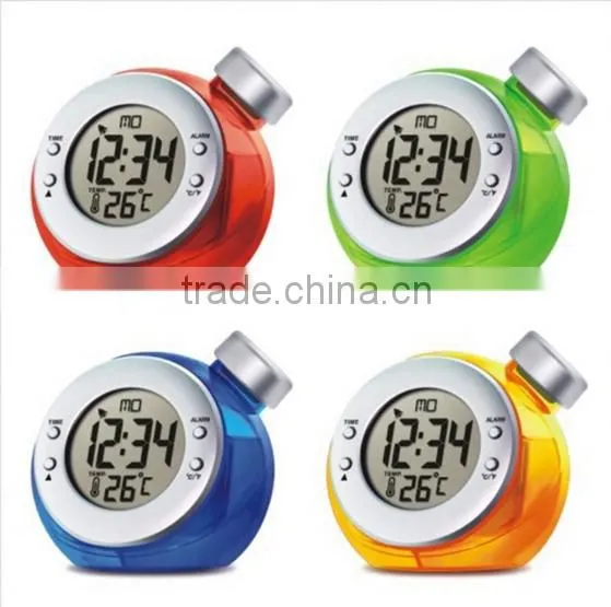Fantastic water power clock magical & creative water power alarm new fashion alarm clock for gifts