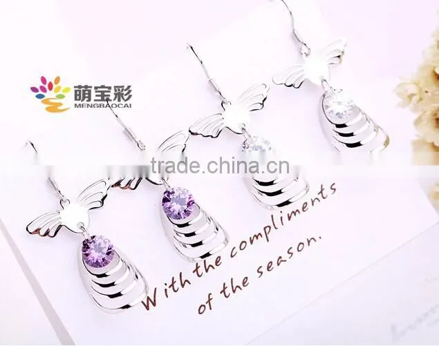 2014 Jewelry factory best price all jewelry 925 silver fashion BOXI style earrings bead latest style earrings