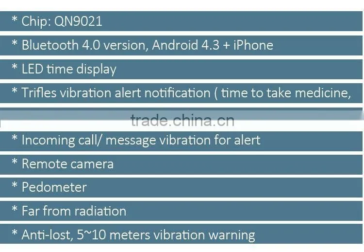 QN902 CPU bluetooth 4.0 incoming calling notification bracelet