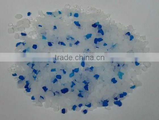 eco-friendly high adsorption dust free 5% blue or pink 1-8mm crystal 3.8L clumping silica gel cat litter
