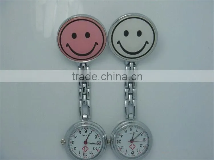 smile nurse watch strainless steel pocket watches