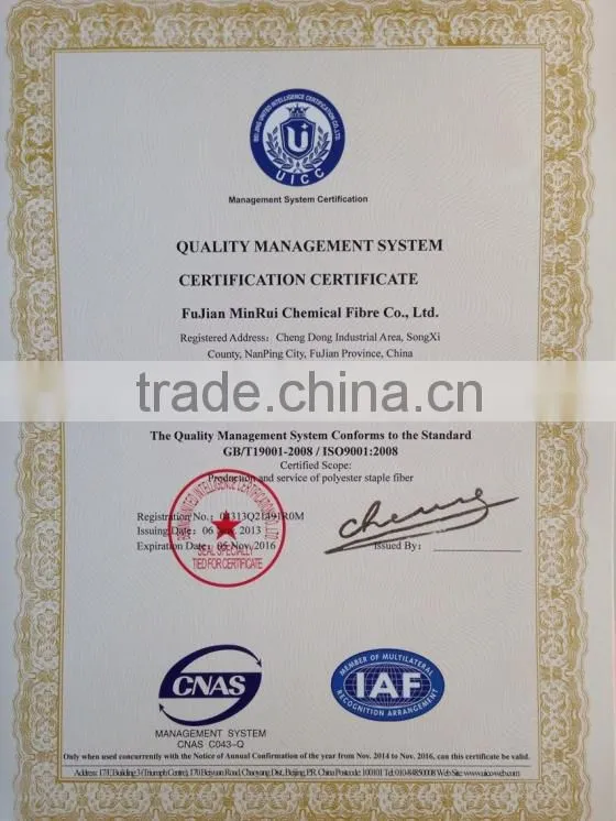 1.4D 38MM Solid Raw White Virgin Polyester Staple Fiber (VPSF)