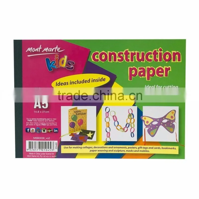 Mont Marte Creative Kids Construction Paper A5
