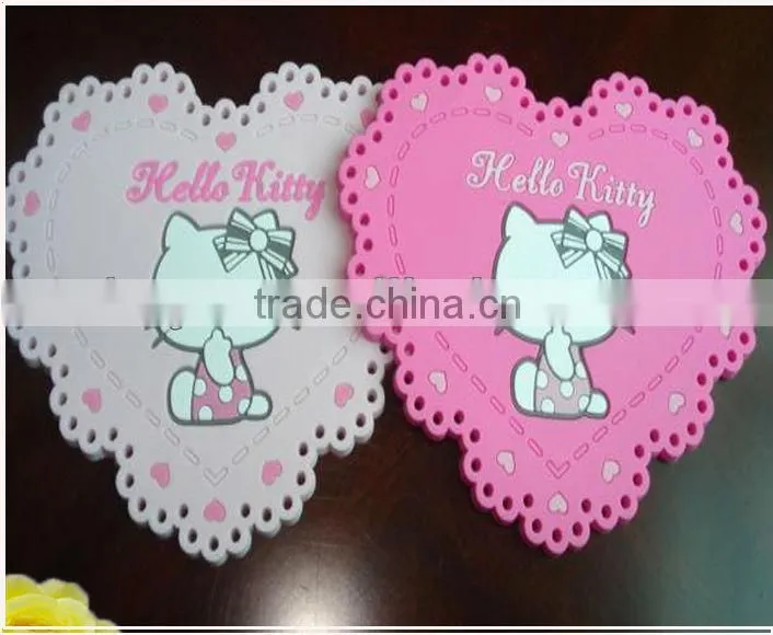 3d soft pvc custom made cup coaster