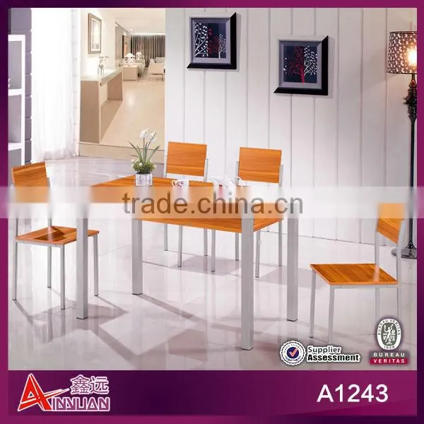 A1243 Big promotion!!! 2015 hot sale wooden dining table 4 seaters set