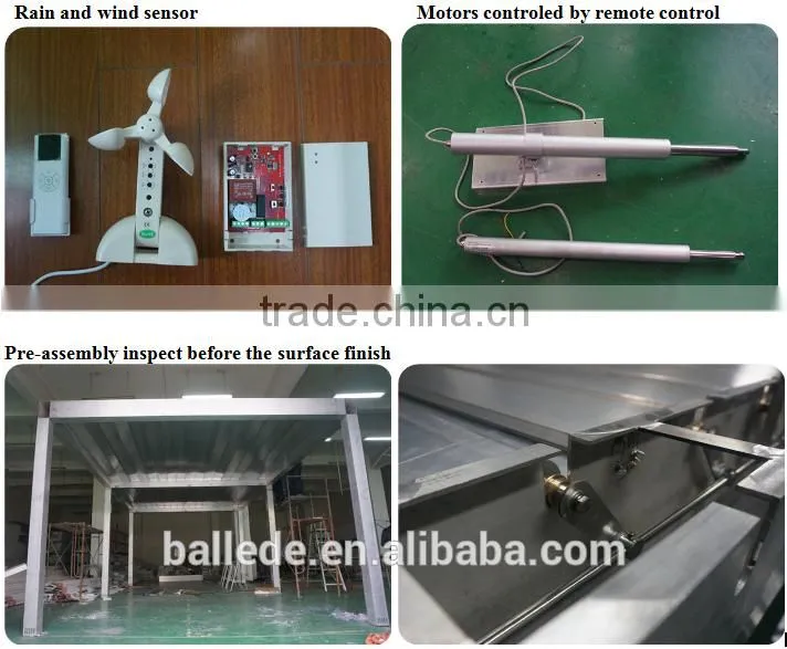automatic aluminium louver roof that open and close
