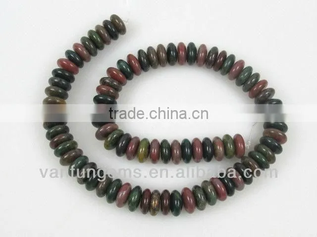 Gemstone Indian agate rondelle beads for jewelry
