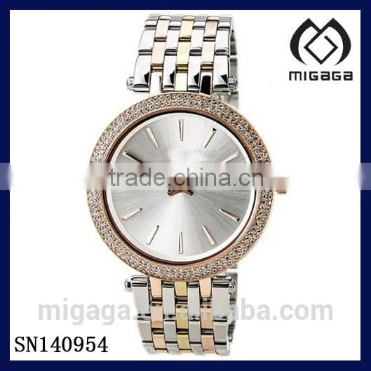 women's two tone plated watch japan quartz movement