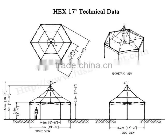 Cheap Canopy Frame Tent With Decorative Lining